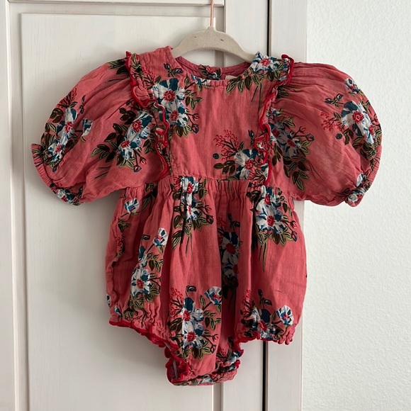 Pink Chicken Other - Pink Chicken (EUC) | Juliet Floral Ruffle Puff Sleeve Bubble Romper